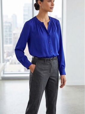 Boss Hugo Boss Purple Silk Blend Blouse Top Size 10